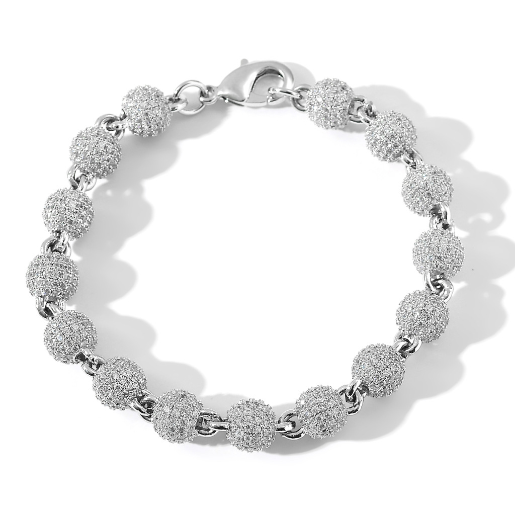 Fashion luxury jewelry necklace 8mmVVS bead necklace, clavicle chain, Moissanite necklace, unisex trend necklace delivered free of charge.