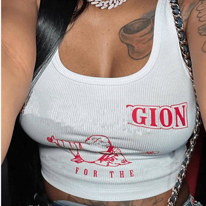 Designer Womens Vest T-shirt Fashion Open Collar Printed Letter Tshirt Small Tank Top Pit Stripe Camis Tee Shirt