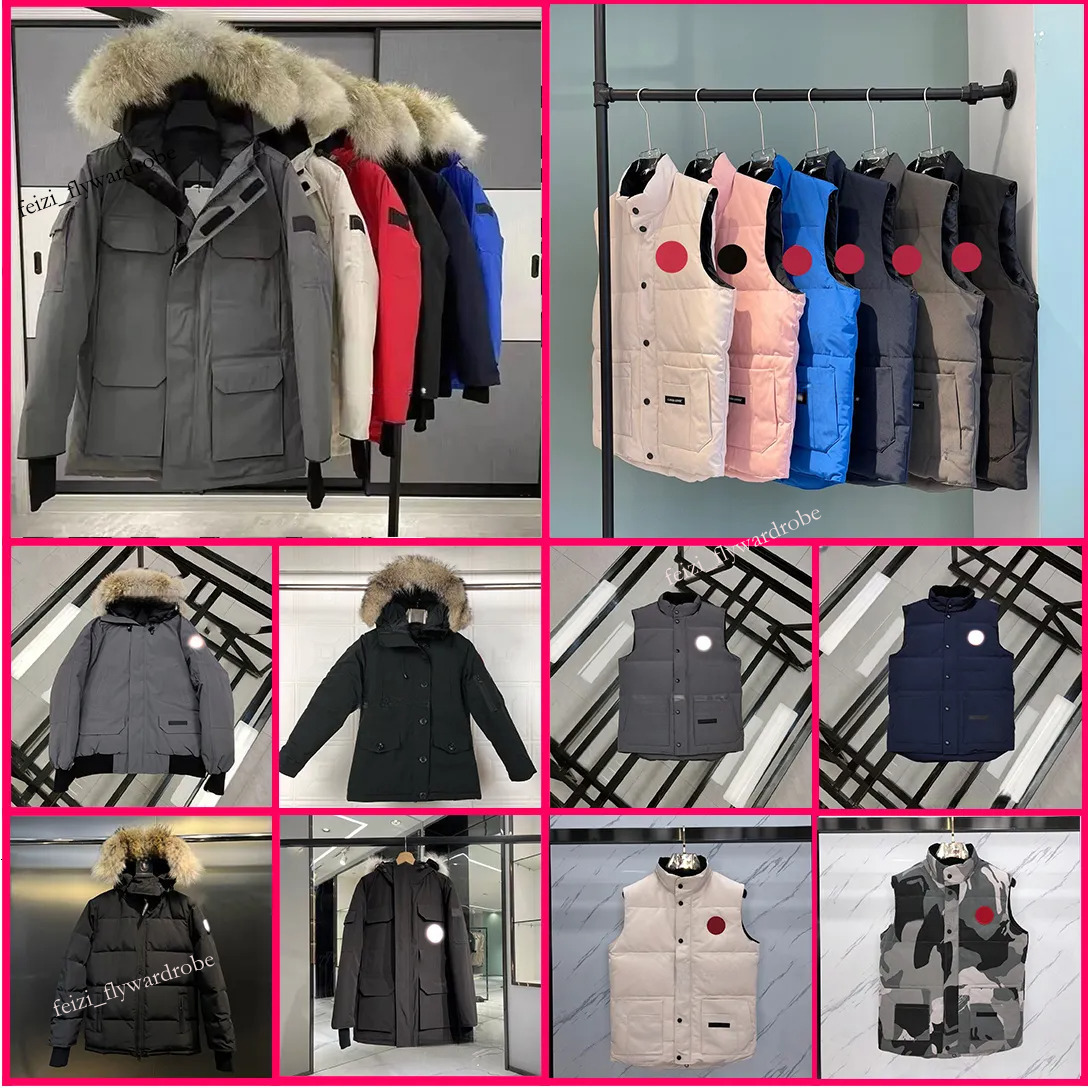 Men Down jacket designer Down Winter Down Winter Puffer Jackets Coat Real Wolf Fur Outdoor Windbreaker Outerwear Hooded Canada Style warm Parka c09