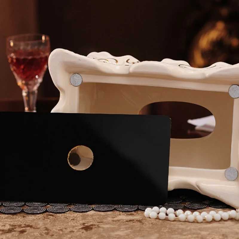 Ceramic Ttissue Box/European Style Floral Pattern Paper Box/Creative Home Napkin Paper Case/Living Room Coffee Table Storage CM251124