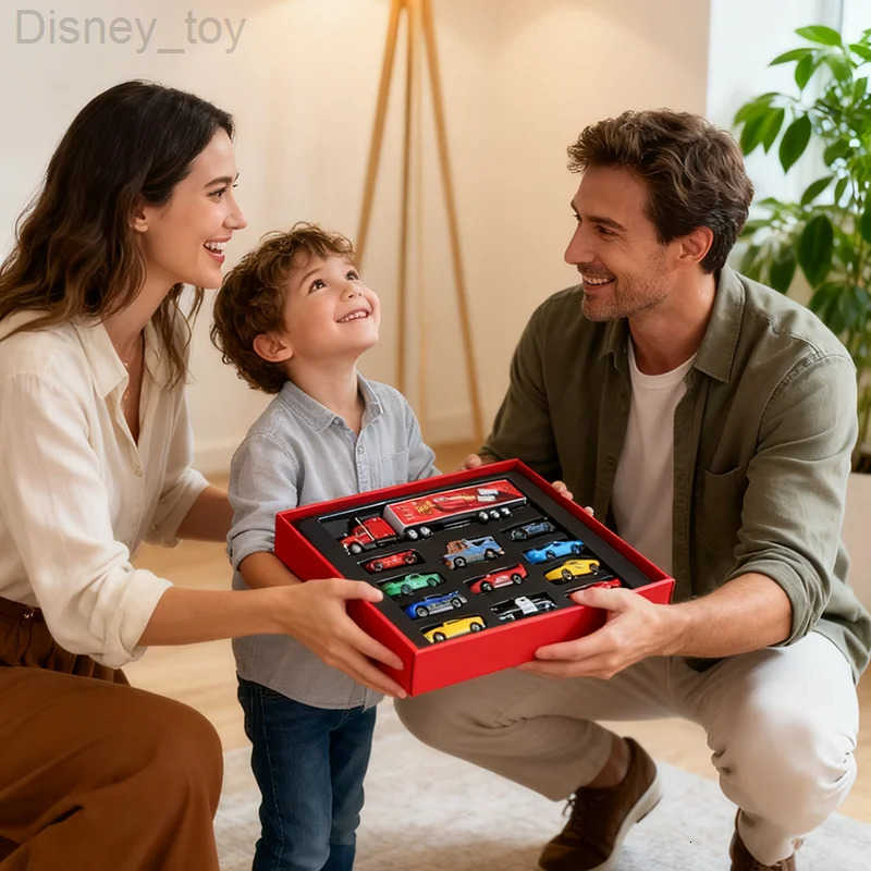 Disney HOT Selling 12Pcs Pixar Cars Gift Box Metal Diecast lightning McQueen Car Model Toy Jackson Uncle Truck Boy Birthday Toys H251124