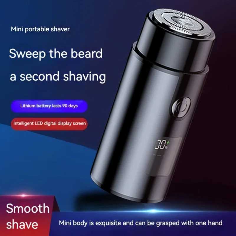 Mini Portable Electric Usb Rechargeable Shaver Mens Razor Portable Waterproof Razor Pocket Size Wet and Dry Mens Razor Trimmer L251124