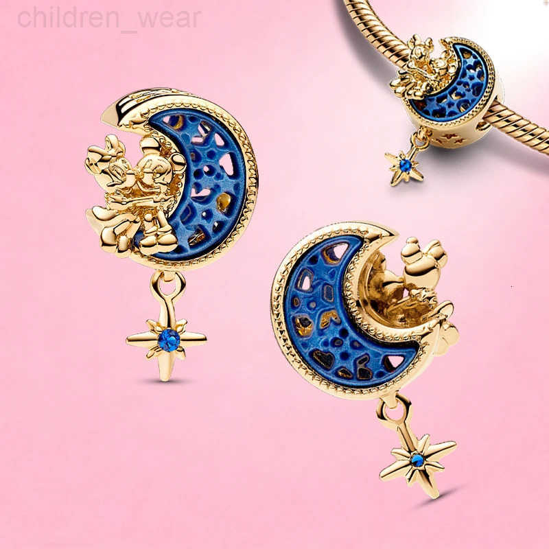 Disney Danturn 925 Sterling Silver Tangled Mickey Minnie Mulan Charms fit Bracelets Necklace Pendants for Women Jewelry Making H251124