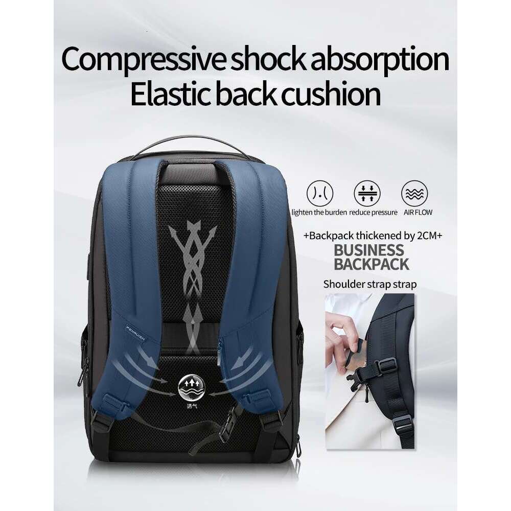 Designer bag Designer bag Designer bag Fenruien Business Waterproof Backpacks USB Charging Men Fit 15.6 Inch Laptop Travel 35L Large Capacity Backpack