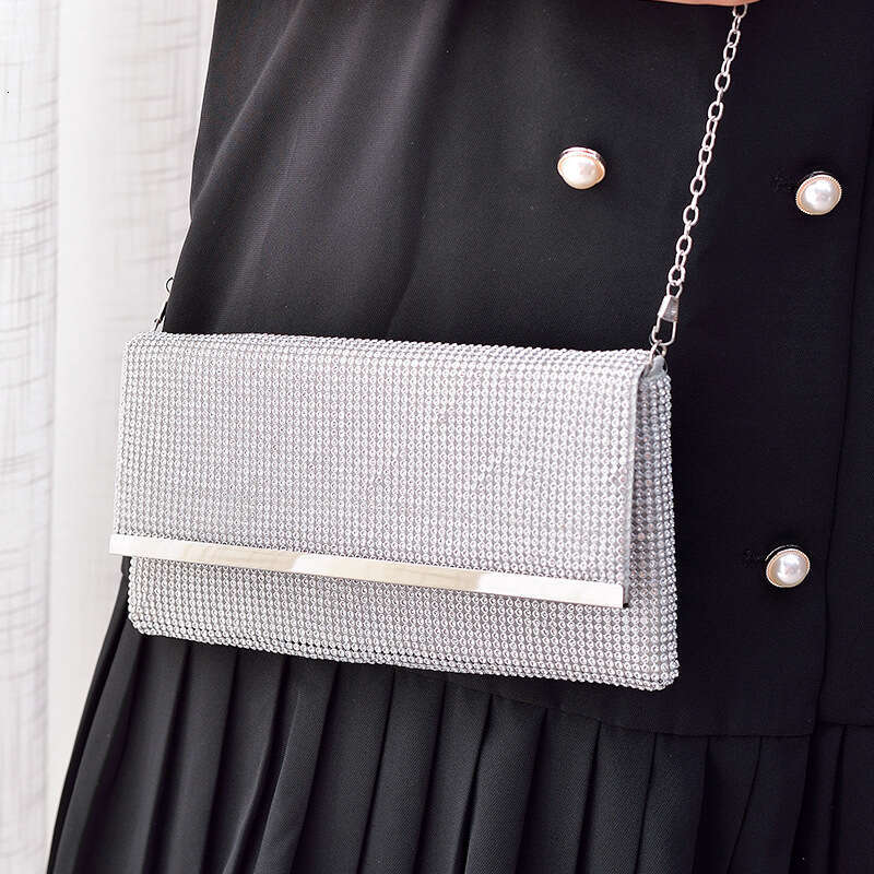 Dinner Bag Diamond Dinner Women S Handheld Sparkling Banquet Versatile Handmade One Shoulder Bag KQ