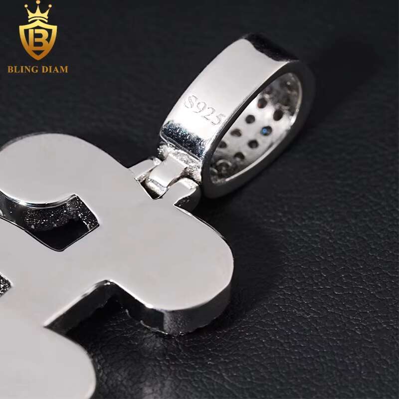 Factory Low Price Hip Hop Jewelry 925 Silver VVS Moissanite E Letter Iced Out Diamond Custom Pendant