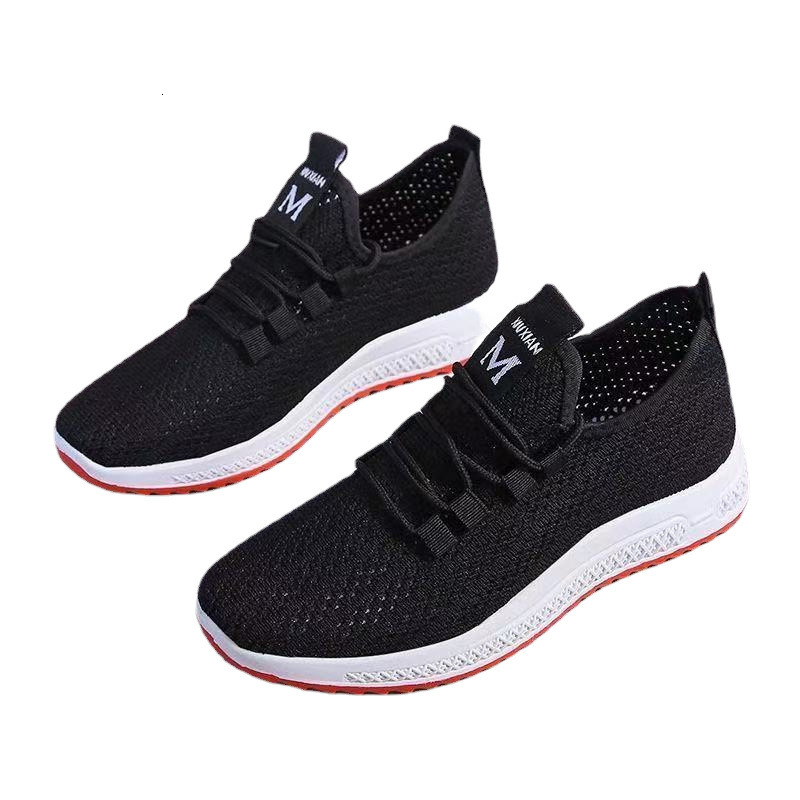 Spring Summer Front Lace Up Soft Soled Sports Leisure Shoes With Flat Heels And Round Toe Mesh Fabric Low Cut White Shoes Small Ddmysaturn Ddmysaturn