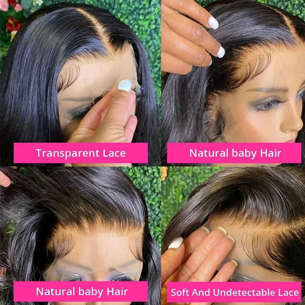 30Inch Body Wave 13X4 13X6 HD Front Human Hair Brazilian Lace Frontal Wigs Pre Plucked For Black Women