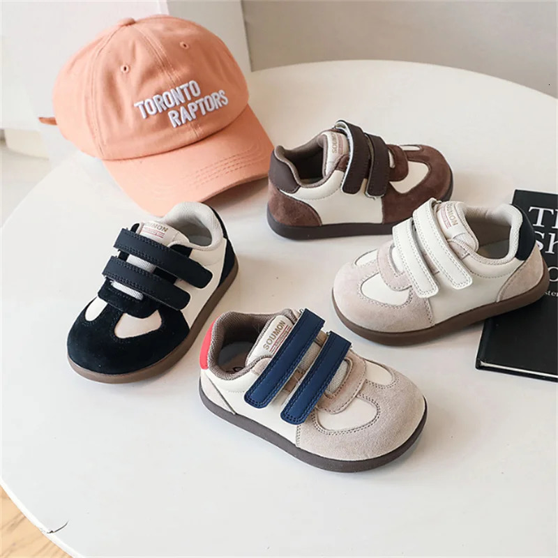 2025 Autumn Children Leather Breathable Kids Casual Shoes Non-slip Fashion Toddler Girls Boys Sneakers EU 22-30 H260130