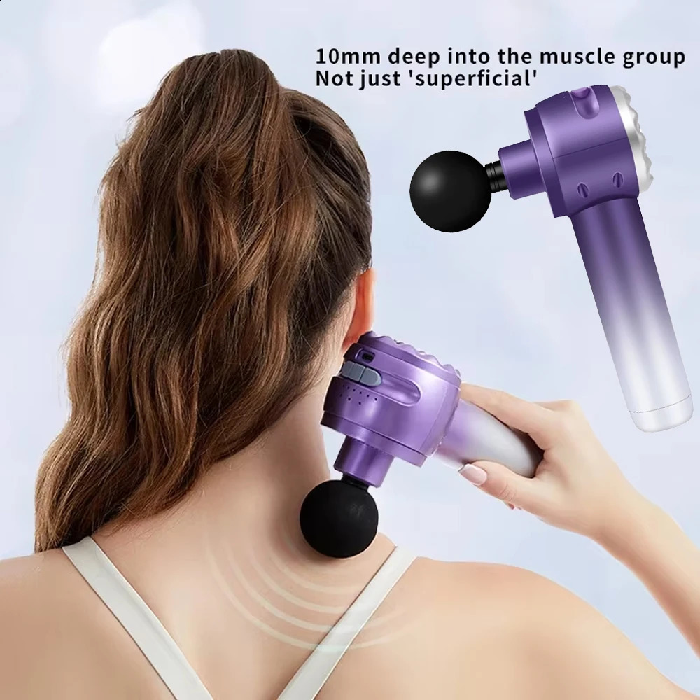 Fascia Gun Portable Vibration Massage Gun For Body Neck Back Deep Muscle Relaxation Fitness Slimming One Head With Compress 250424