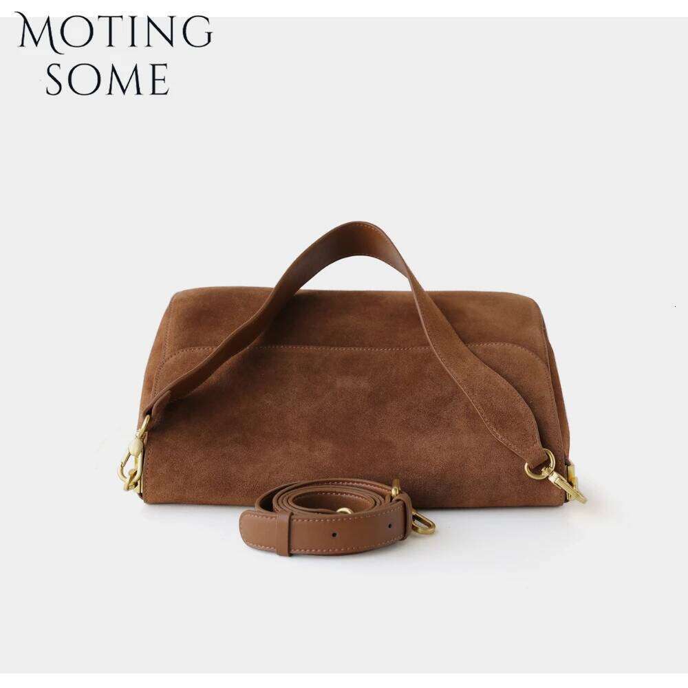 Luxury Bag Designer Motingsome Suede Bag Woman Matte Cowhide Messenger Bags Crossbody Shoulder Underarm Satchel Commuter Soft Winter Purse