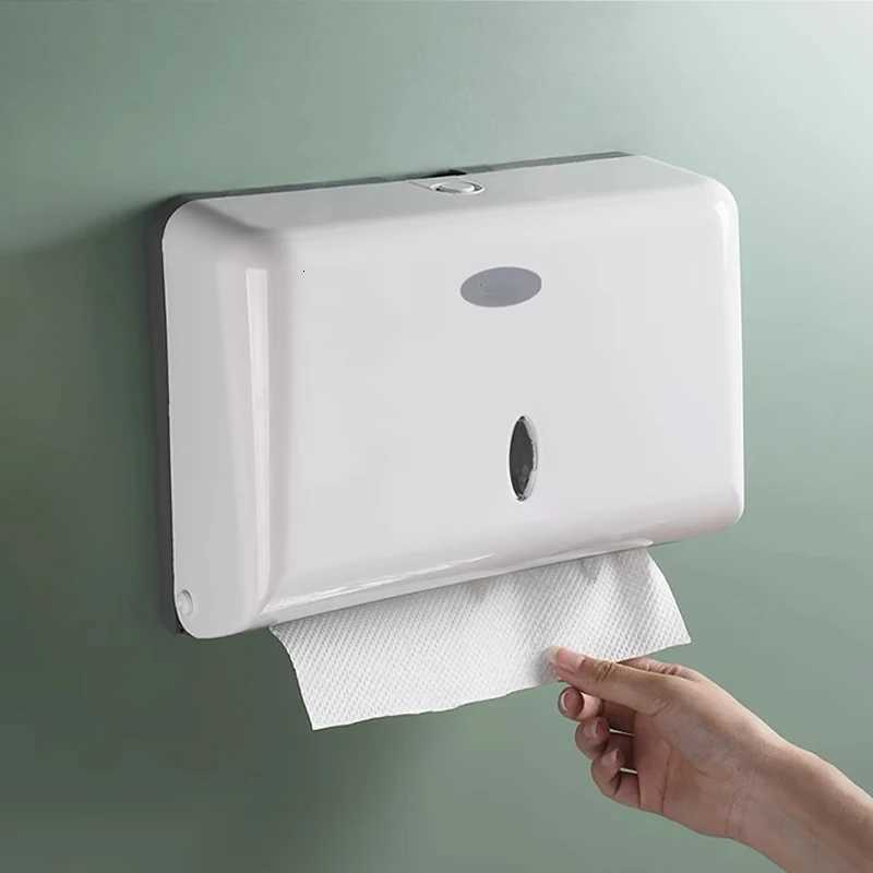 Wall Mount Paper Towel Box Universal Hotel Toilet Commercial Tissue Dispensers Punch-free Multifold Tri-Fold Paper Holder homeM251124