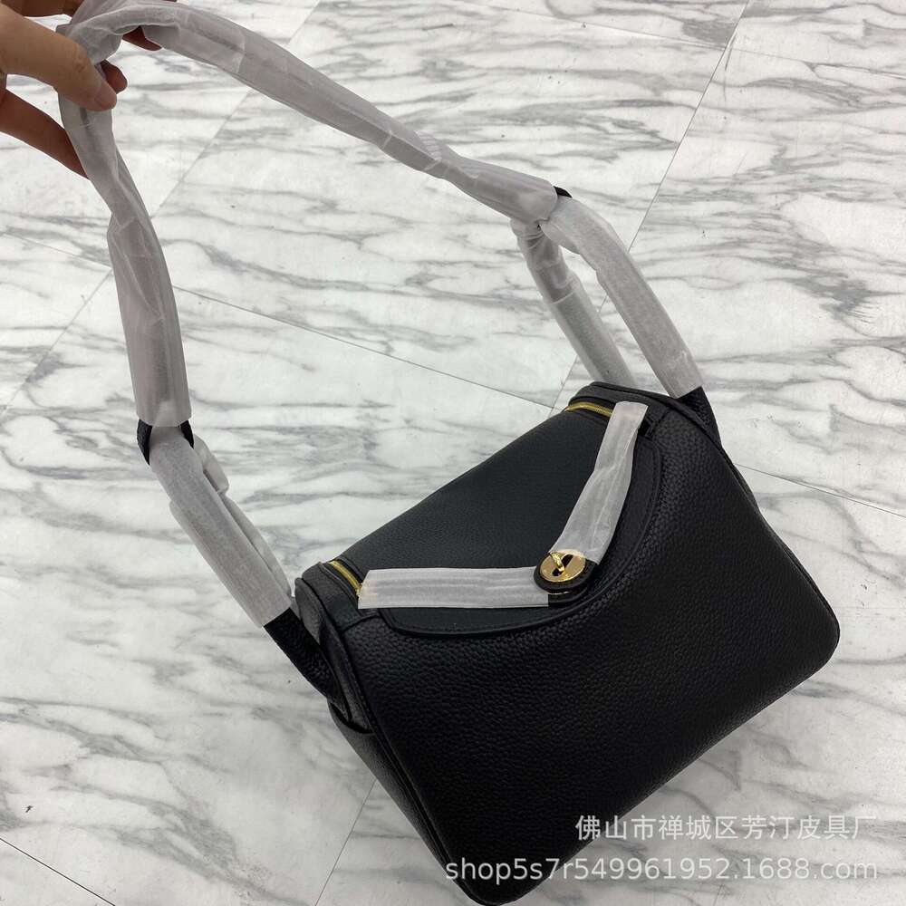 Designer Bag Cm Large Capacity Doctor Without Long Strap Lindi Soft Cow Lychee Pattern Handheld Single Shoulder Crossbody