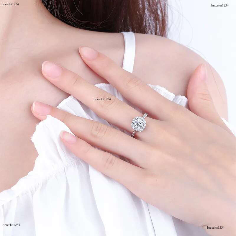 rings for women sterg sier 1CT 2CT 3CT VVS moissanite pass dia tester love daughter engagement nail ring designer jewelry