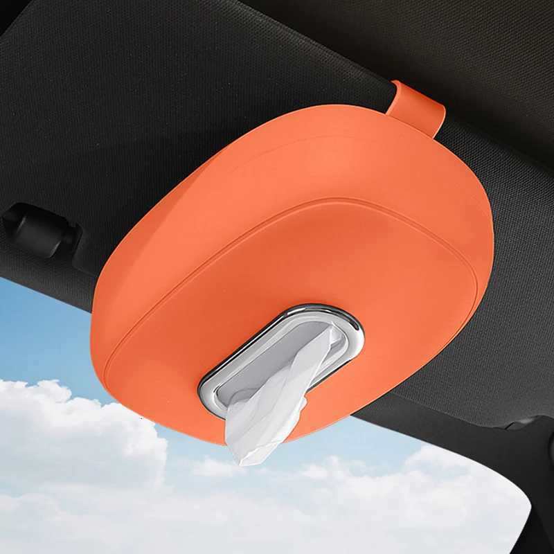 Car mounted silicone tissue box hanging drawer box car interior center console mirror armrest box seat tissue storage boxM251124