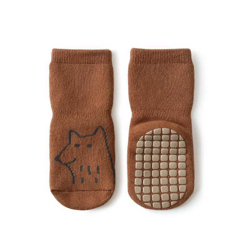 LAWadka Winter Kids Girl Boy SOCKS Anti Slip Thick Terry CHIldrens SOCKS For Girls Boys Print Keep Warm Sock 0-5Years G251124