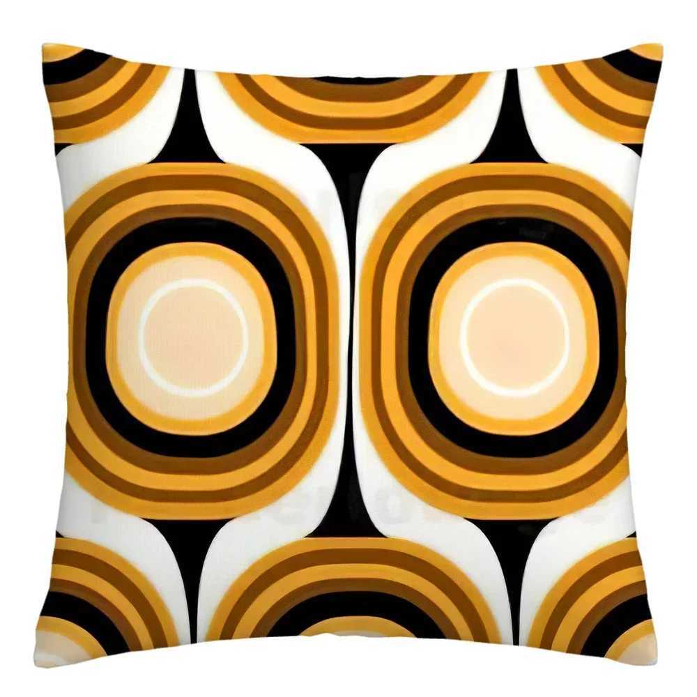 Orange yellow geometric throw pillow cover with short plush print for living room sofa decoration cushion cover pillow covers G251124