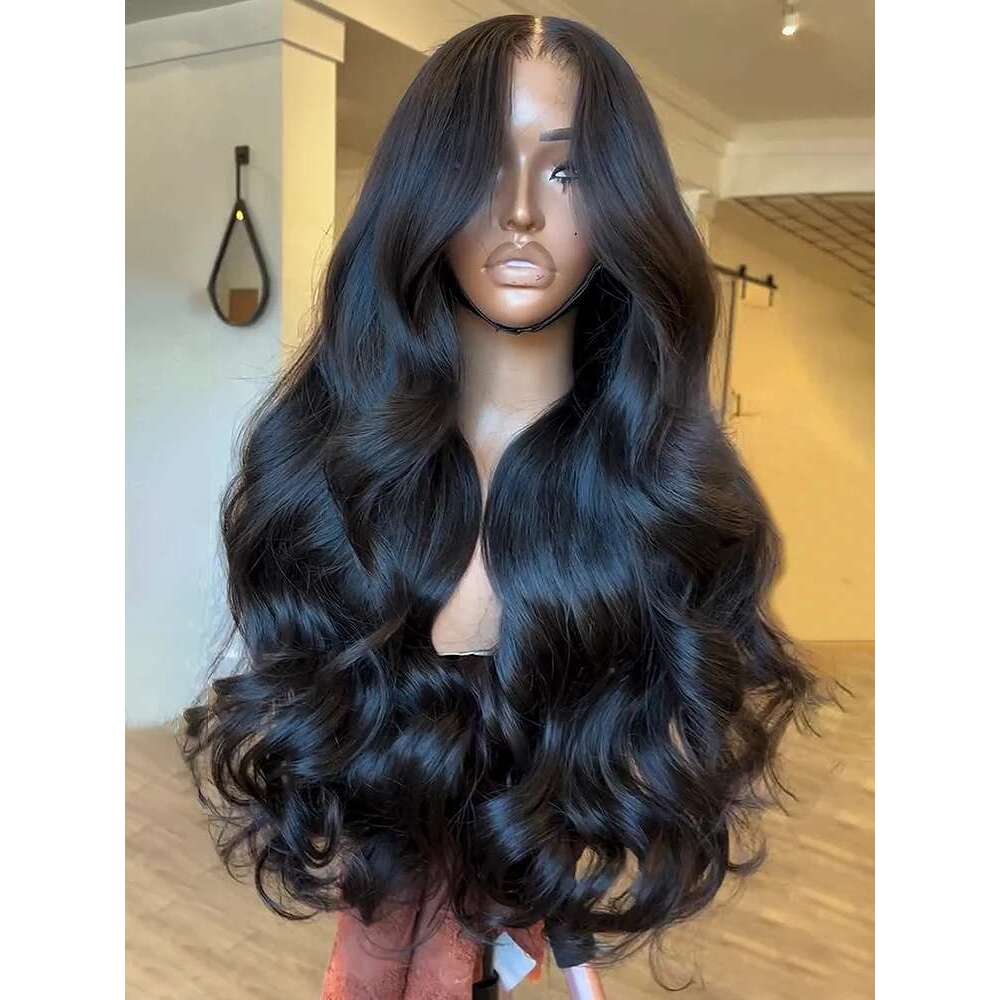 Body Wave 13X6 HD Transparent Frontal Wigs Preplucked 30 40 Inch Black 13X4 Lace Front Human Hair Wig Glueless 5X5 Closure