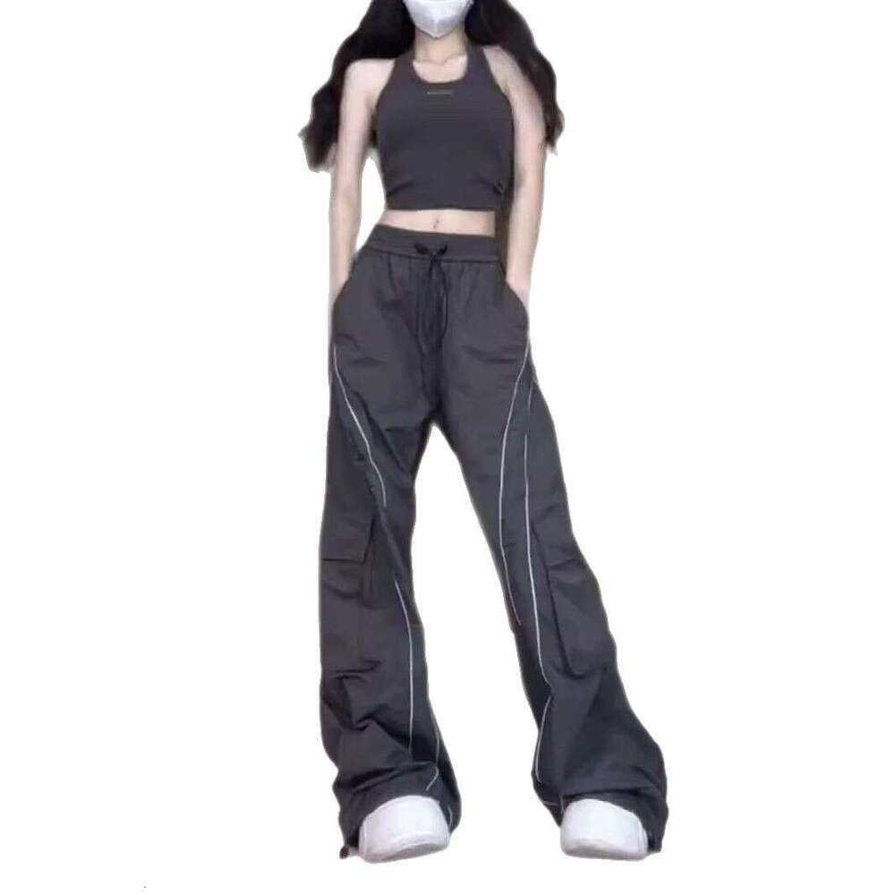 American high street work women's straight wide leg casual 2025 new fashion trend ins pants