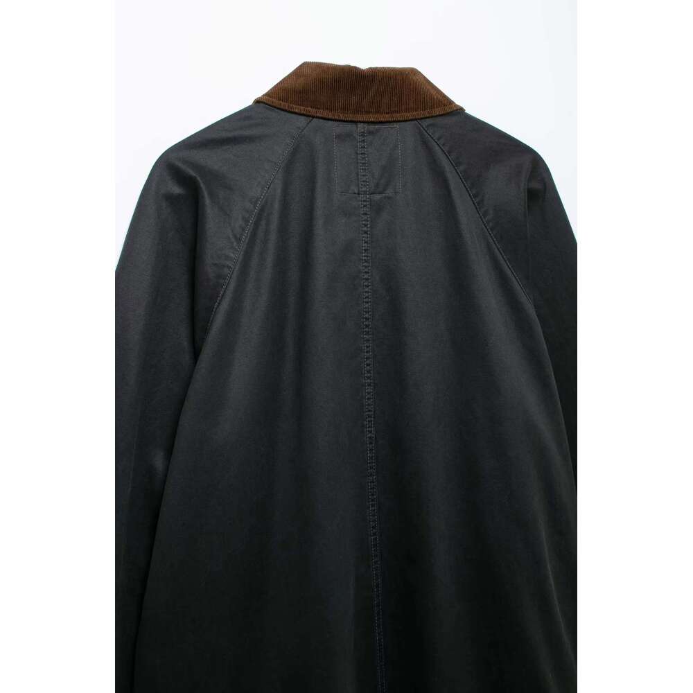Designer Clothes European And American Style Foreign Trade Women's Clothing New Fashionable Versatile Long Sleeved Corduroy Collar Jacket