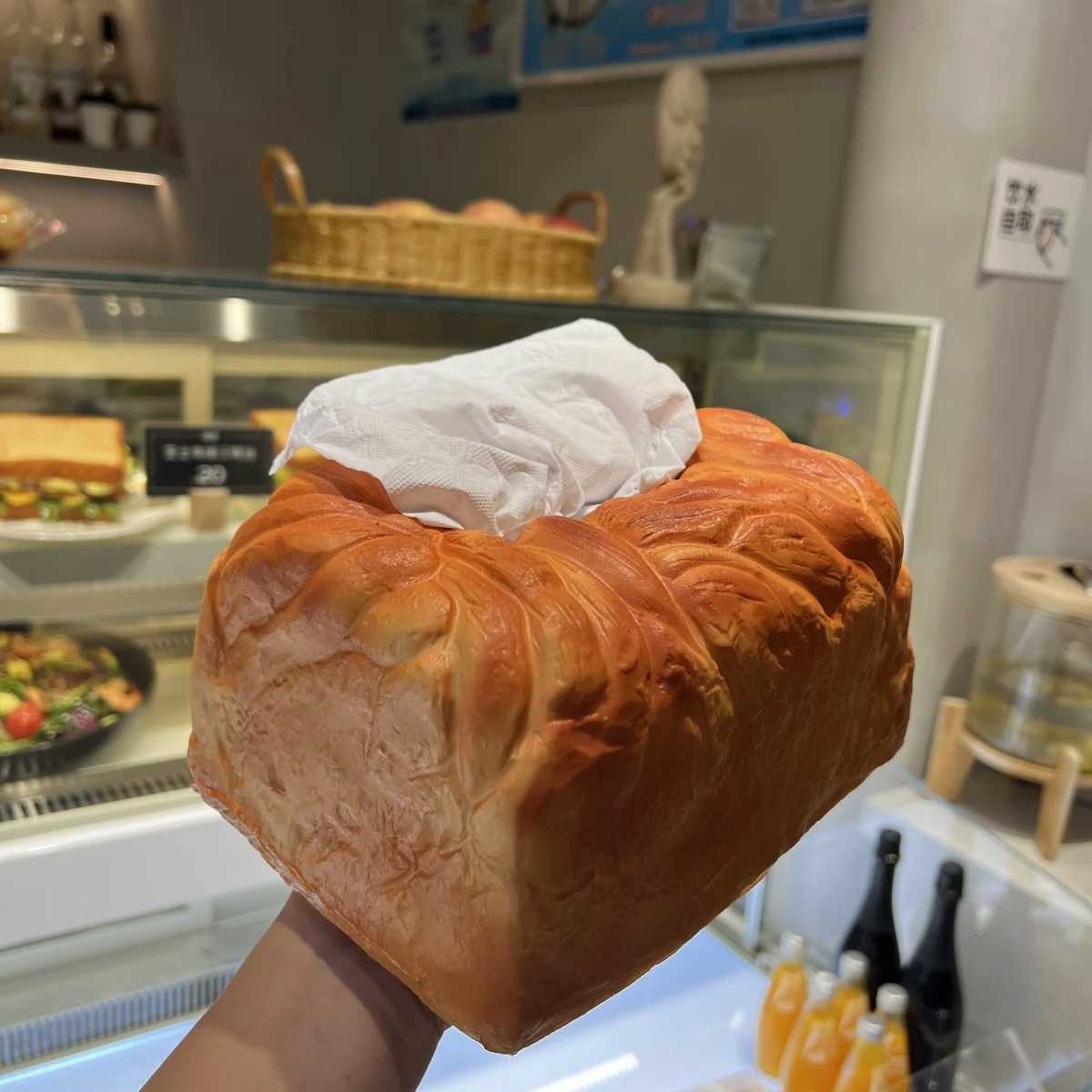 Simulation Bread Paper Extraction Box Living Room Home Tissue Box Advanced Light Luxury Tea Table Decorative OrnamentsM251124