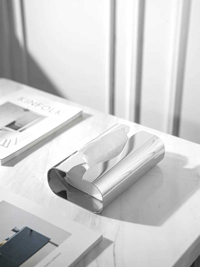 Nordic Stainless Steel Tissue Box Light Luxury Tissue Case Mirror Tissue Box for Home Decoration Offices HotelM251124