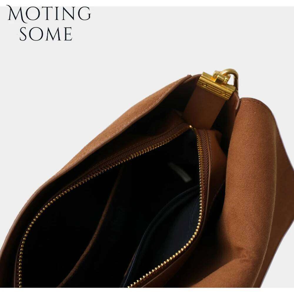 Luxury Bag Designer Motingsome Suede Bag Woman Matte Cowhide Messenger Bags Crossbody Shoulder Underarm Satchel Commuter Soft Winter Purse