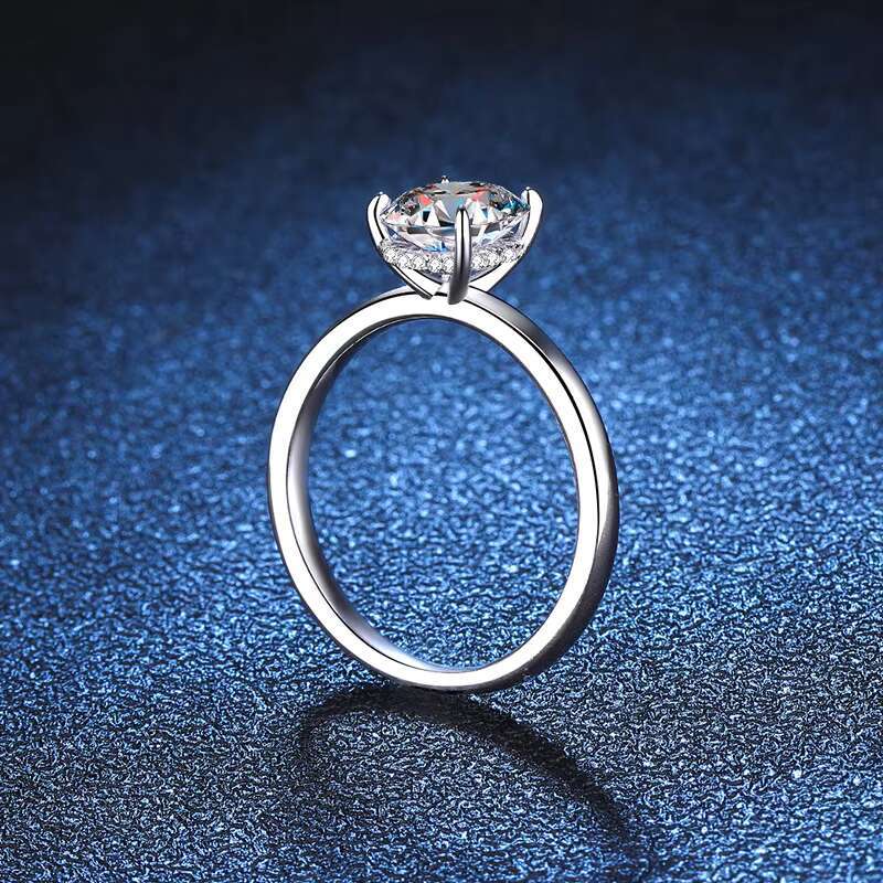 PYQ Luxury 925 Sterling Silver VVS1 Pigeon Egg 2ct Moissanite Engagement Rings D Color for Women Great Gift Idea