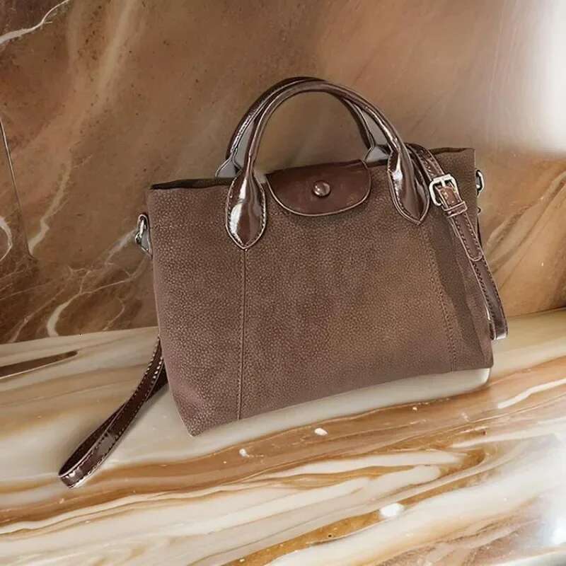 Luxury Designer Paris Designer Crossbody Bag For Women - Elegant Solid Color Leather Tote Vintage Large Capacity Shopper
