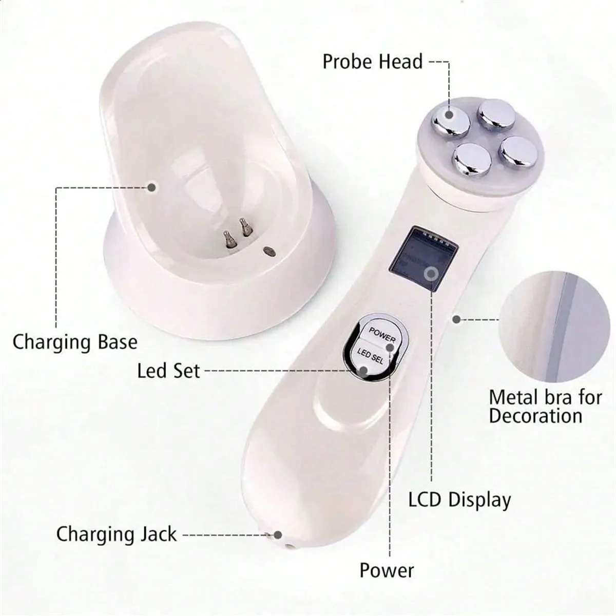 Mini For Face Skin LED Rejuvenation Wand FaceSkin Care Massage Beauty DeviceFacial Beauty Massager Led Pon Skin Care Device 250418