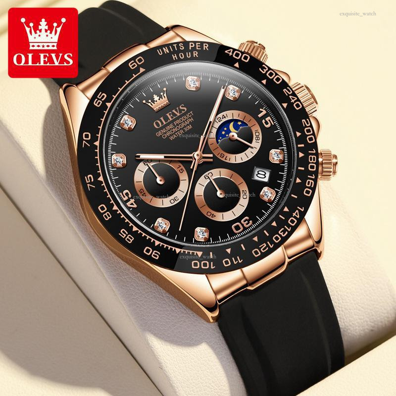 OLEVS Luxury Outdoor Watches With Multi-functional Chronographs Quartz Watches Luminous Men's Watches Designer Watches Free Delivery And Wholesal