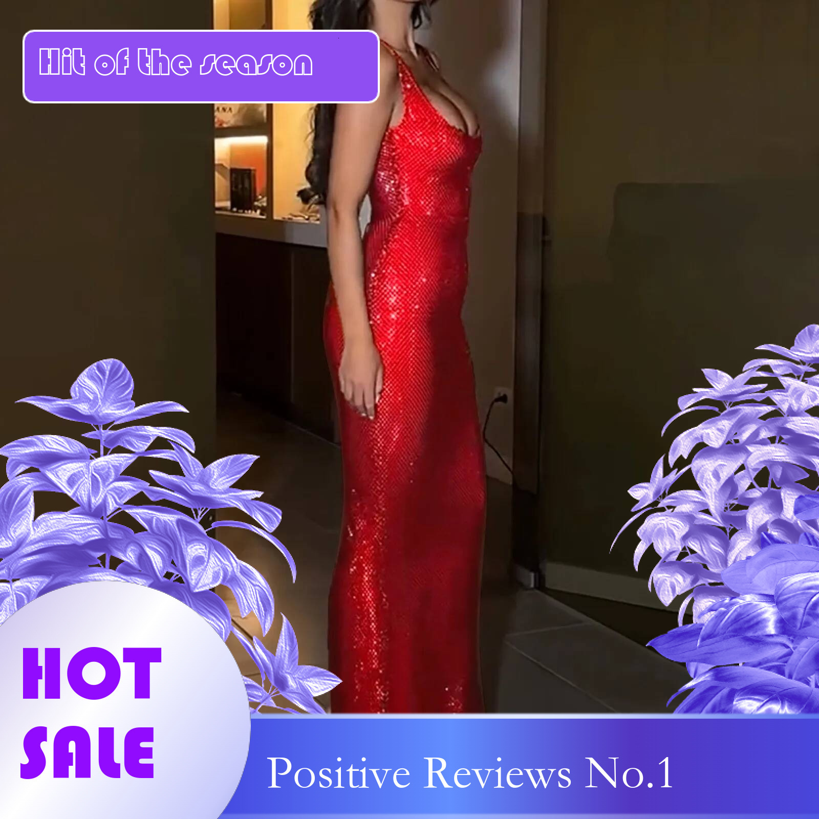 Dongdumaoyi Sexy Sequin Long Sling Dress Women Slim Square Collar Backless Sleeveless Party Dresses Lady Shiny Hip Package Evening Robe