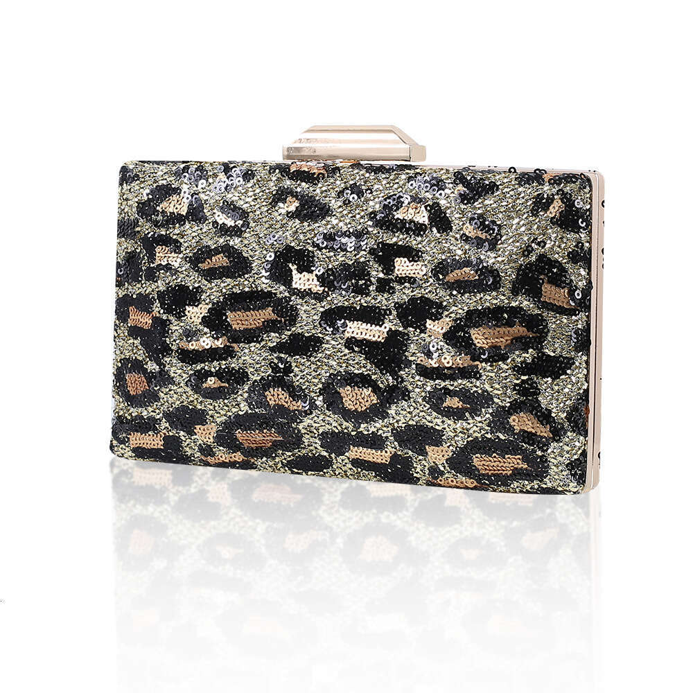 Dinner Bag Wind Leopard Pattern Dinner Beaded Dress Handheld Temperament Bridal Women S Bag KQ