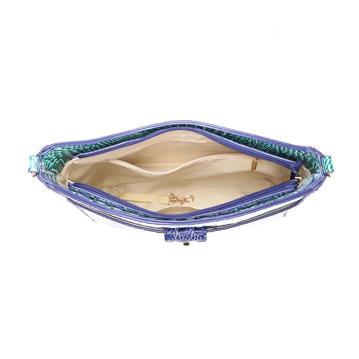 Creative Solid Color Crocodile Pattern Single Shoulder Crossbody Bag 2-Piece Set With Coin Purse