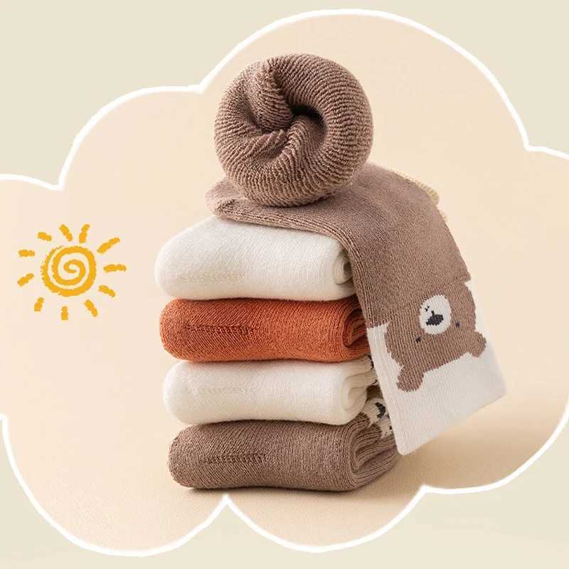 3 Pair CHIldrens SOCKS Winter Warm Thick Cute Boys and Girls Baby Woolen Hoop SOCKS Middle Tube SOCKS G251124