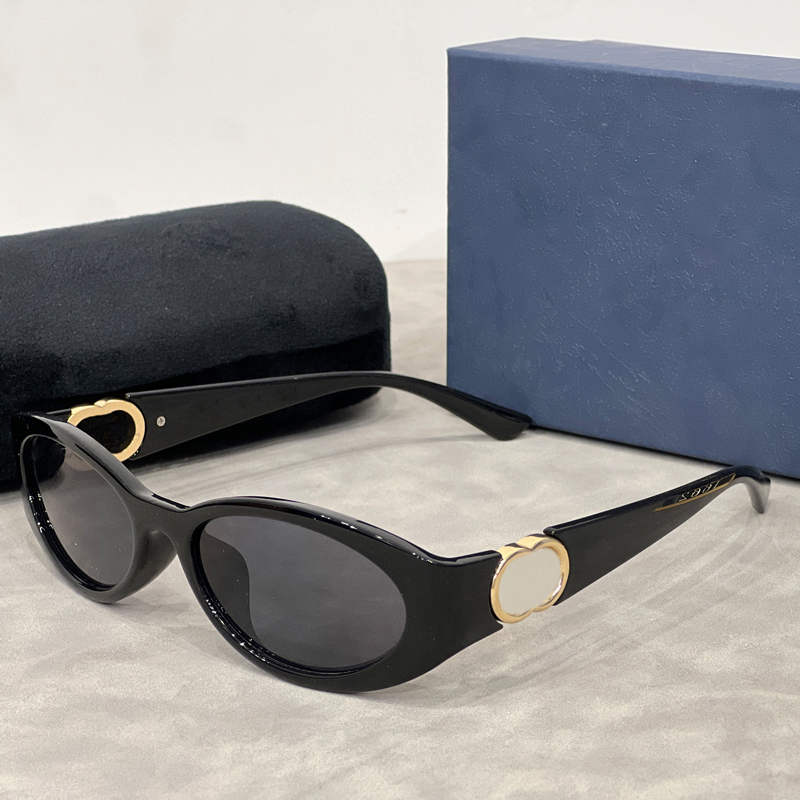 Luxury designer sunglasses for women Cat-eye hollow metal LOGO sunglasses UV protection Beach sports men sunglasses Exquisite gift box