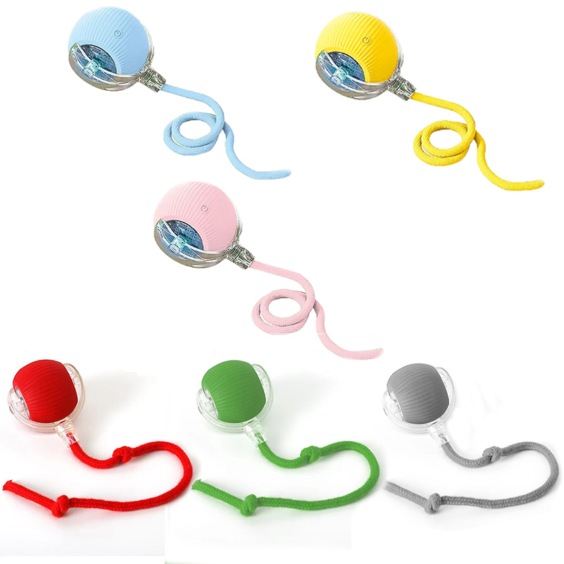 Cat Toys Interactive Cat Toy Ball for Indoor Cats Automatic Moving Ball with Stimulating Lights Bouncy Balls Toy for Kittens