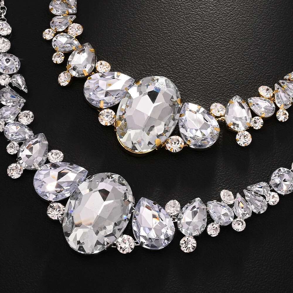Stonefans Trend Exaggerated Crystal Necklace Wedding Accessories 2025 Fashion Large Rhinestone Collar Choker for Women
