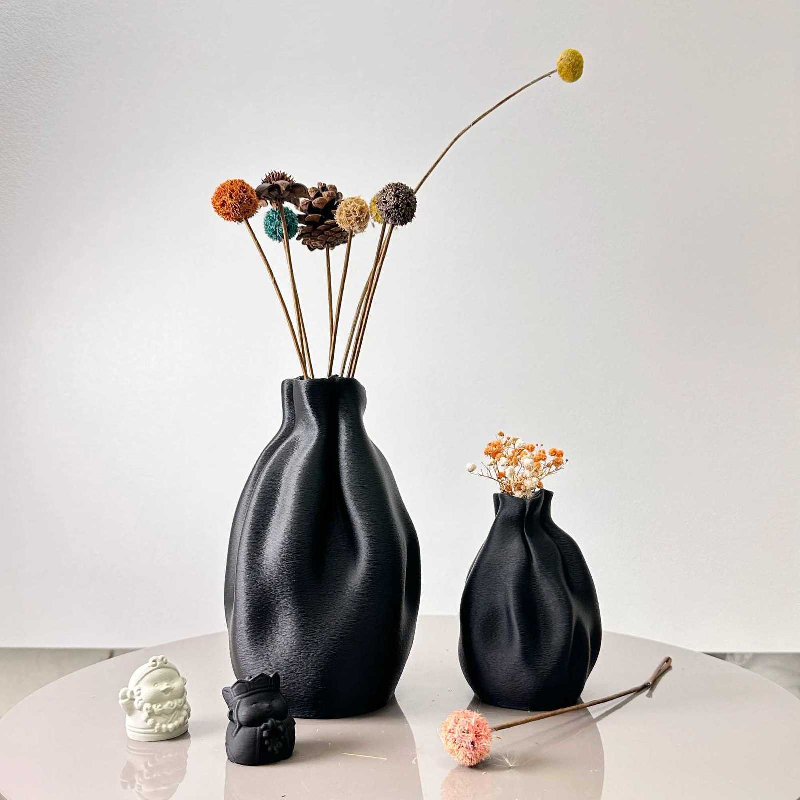 2-Piece Set of Fabric Vase Dried Flower Vase Suitable for Home Decoration Vase Ornaments Office Decoration Vase Ornaments Best Holiday Gift C251124