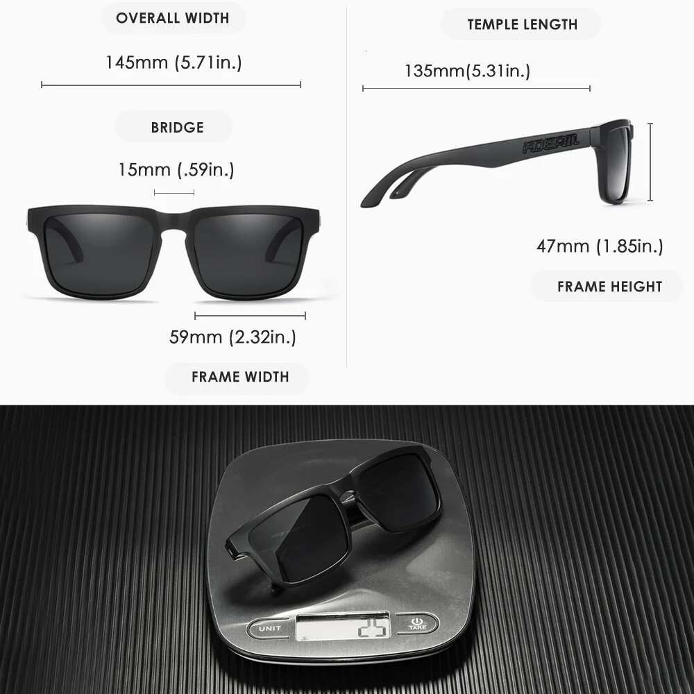2025 New KDEAM Original Design Men Polarized Sunglasses Summer Beach Square Sun Glasses Fashion Cool Women Shades UV400 Lens