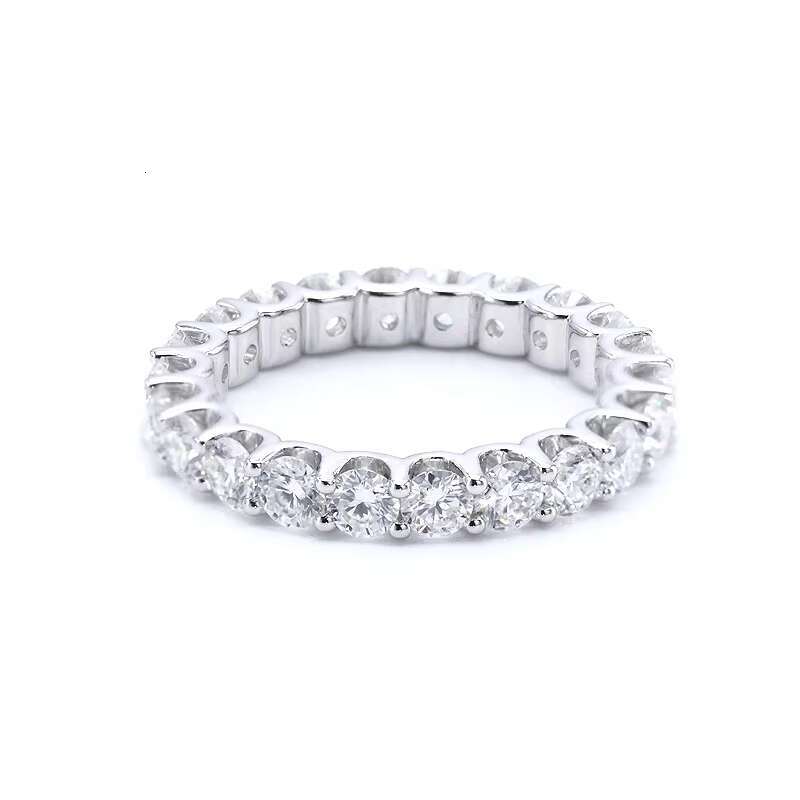 10k 14k Real Golds 3mm Eternity Band Ring Vvs Moissanite Wedding Ring