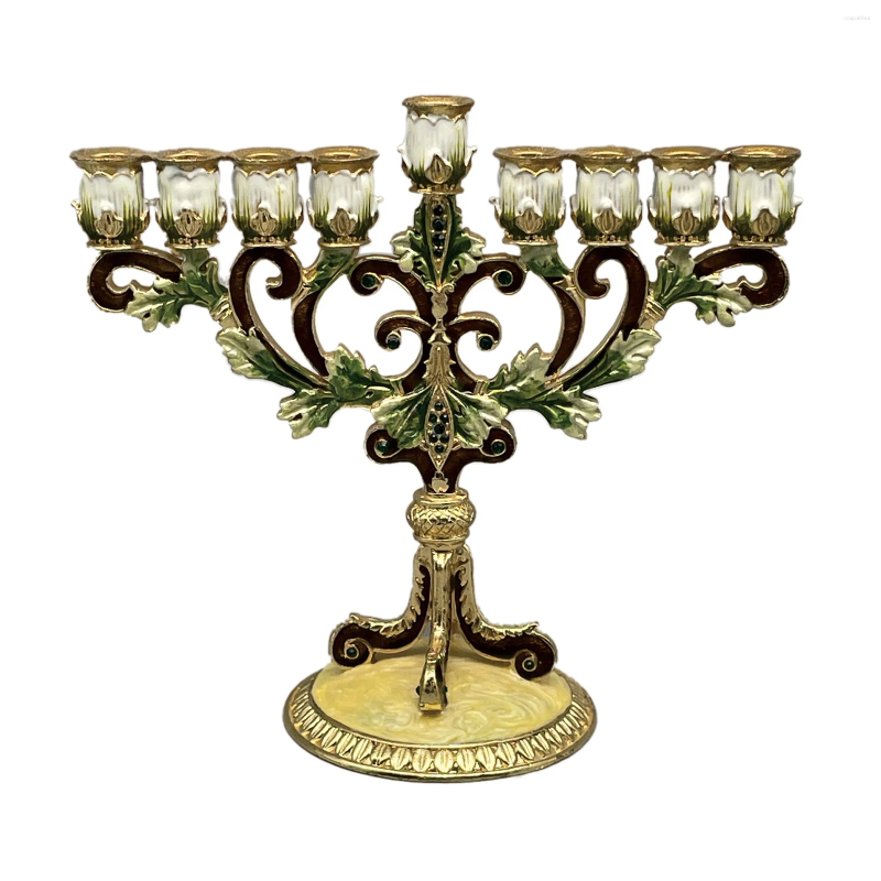 Candle Holders Stand For Christmas Party Wedding Home Decor Artistic Metal Holder Hanukkah Menorah Candlestick Candelabrum H260310