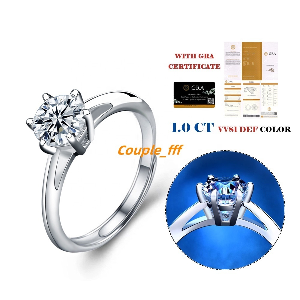 Hot Sale Multi Style Wedding Engagement Ring Moissanite 925 Sterling Silver Jewelry Rings for Women Girls