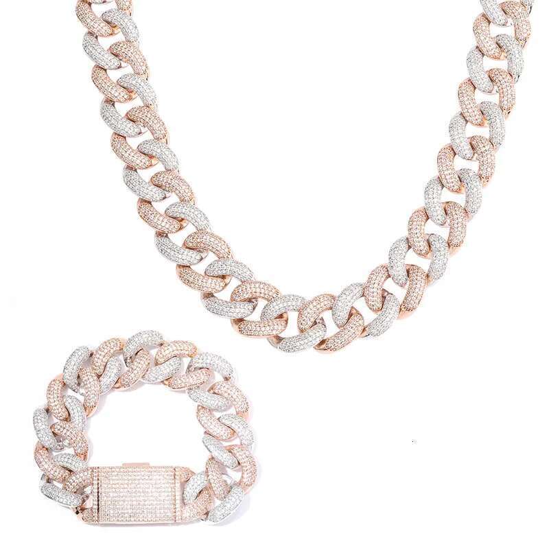 TOPGRILLZ 14mm 20mm Newest Box Clasp Micro Pave Iced CZ Cuban Link Necklaces Chains Bling Jewelry Fashion Hiphop For Men