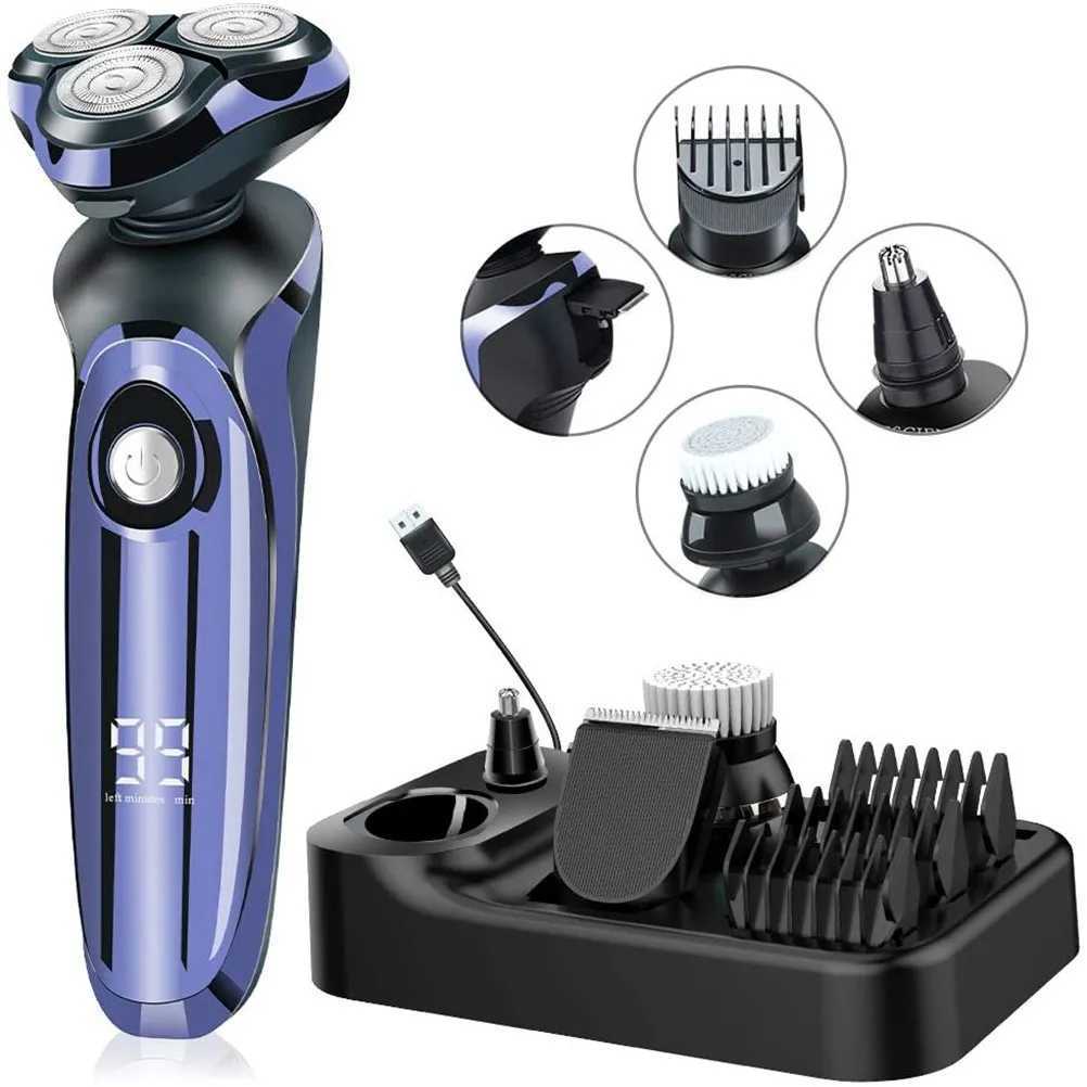 MOTA Electric Shaver Wet-Dry Dual Use Water Proof Electric Razor Nose Ear Hair Trimmer Rechargeable Shaving Machine for Men L251124