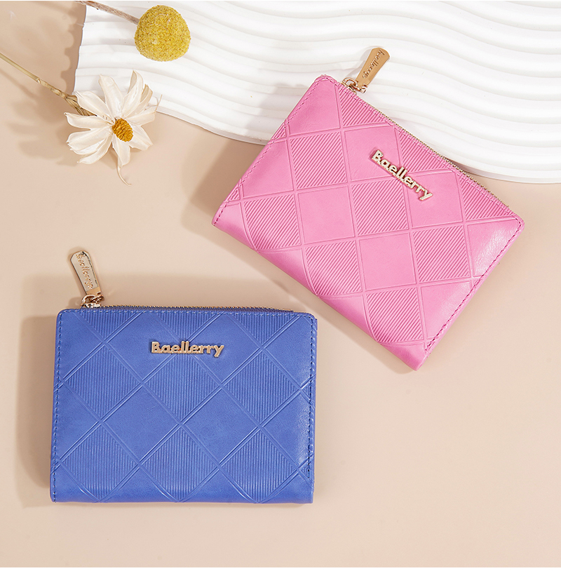 Women's Short Wallet PU Leather with Card Slots Zipper Coin Pocket Cash Organizer for Daily Use, Business, and Travel