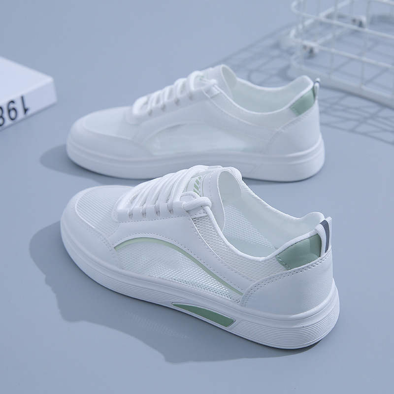 White Summer New Ins Korean Edition Versatile Casual Hollow Mesh Breathable Thin Bottom Women S Shoes D Ddmysaturn Ddmysaturn