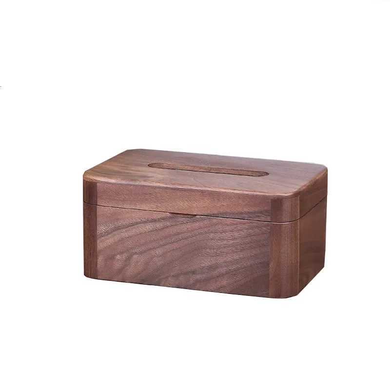 Light Luxury Home Solid Wood Tissue Box Living Room Desktop Decoration Multifunctional Storage Dispenser GiftsM251124