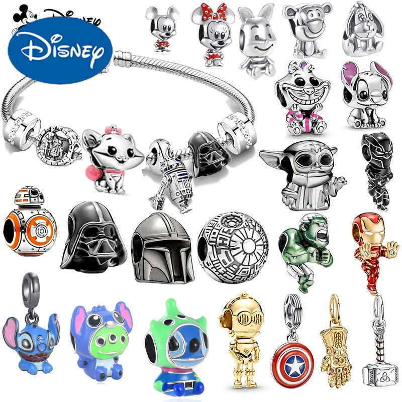 Disney Stitch Rescuer Charms Beads For Original 925 Sterling Silver Bracelet Necklace For Women Jewelry H251124