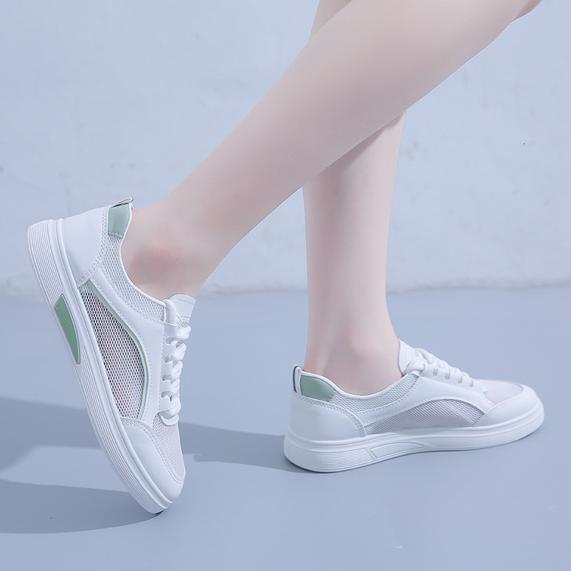 White Summer New Ins Korean Edition Versatile Casual Hollow Mesh Breathable Thin Bottom Women S Shoes D Ddmysaturn Ddmysaturn